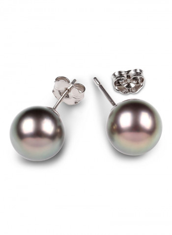 18K White Gold South Sea Pearl Stud Earrings