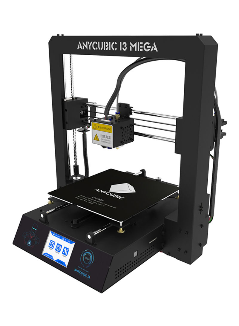 Metal i3 3D Printer With Ultrabase Heated And Touch Screen Black