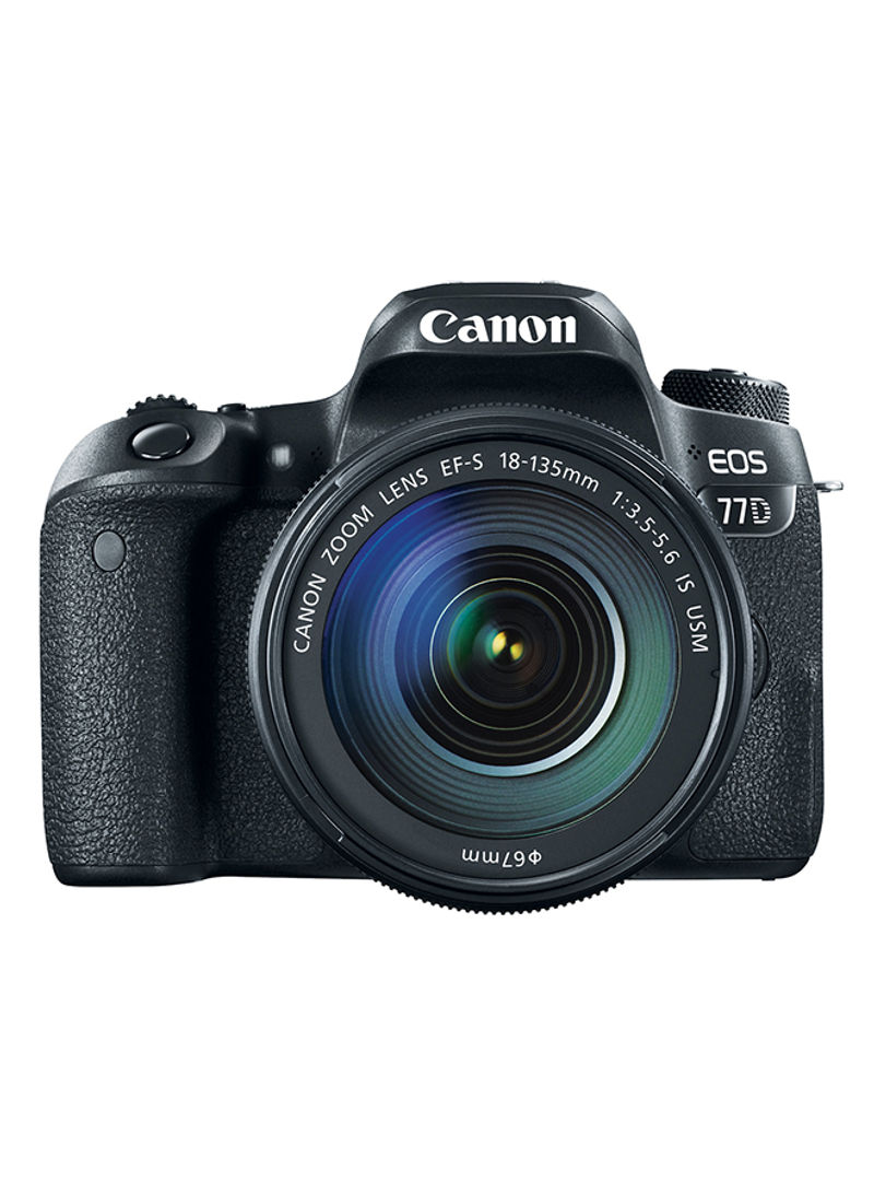 EOS 77D DSLR With EF-S 18-135mm f/3.5-5.6 IS USM Lens 24.2MP ,LCD Touchscreen, Built-In Wi-Fi, NFC And Bluetooth