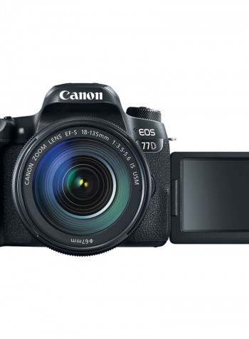 EOS 77D DSLR With EF-S 18-135mm f/3.5-5.6 IS USM Lens 24.2MP ,LCD Touchscreen, Built-In Wi-Fi, NFC And Bluetooth
