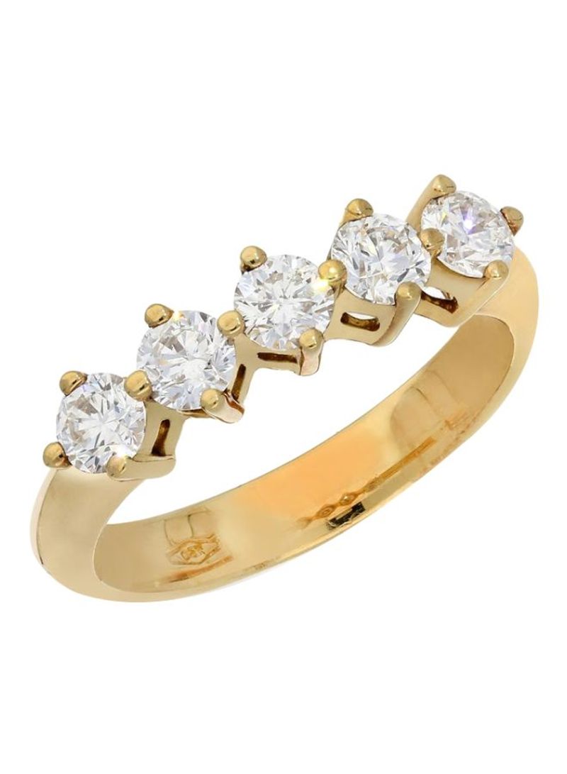 18 Karat Gold 1Ct Diamond Studded Ring