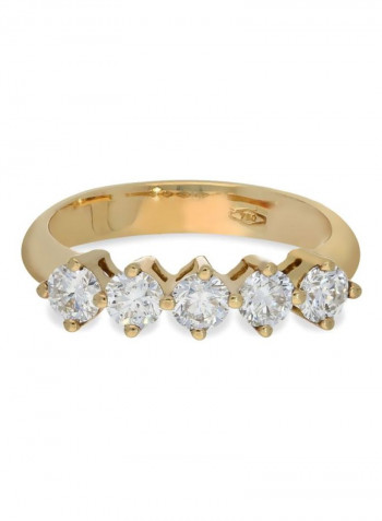 18 Karat Gold 1Ct Diamond Studded Ring