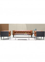 3-Piece Waterproof Sofa Set Brown 3740x2100x2220millimeter