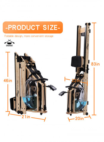 Indoor Water Rowing Machine 83x20x22inch