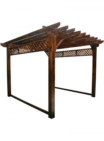 Luxury Patio Wooden Gazebo Brown 320x320x250cm