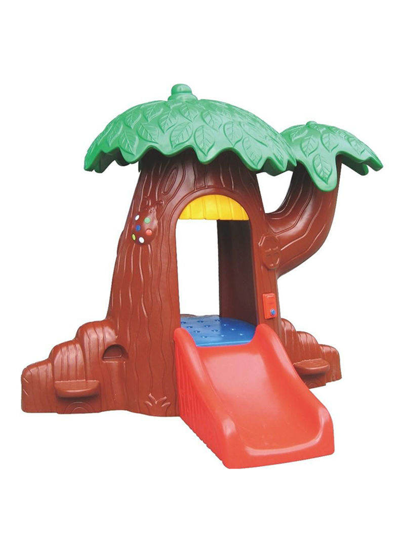 Tree Playhouse With Slide 16321 252x 219x 203centimeter