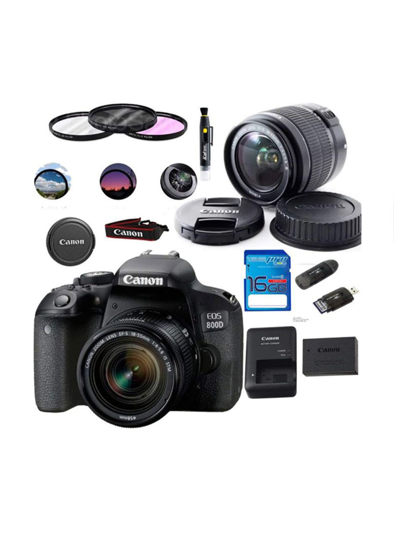 EOS 800D Rebel T7i DSLR Camera With 18-55mm Lens And Essential With Accessories