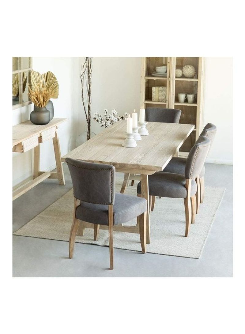 Trinny Wooden Dining Table Beige 220x90x77cm
