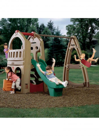 Naturally Playful Playhouse Climber & Swing Extension 190.5 x 279.4 x 292cm