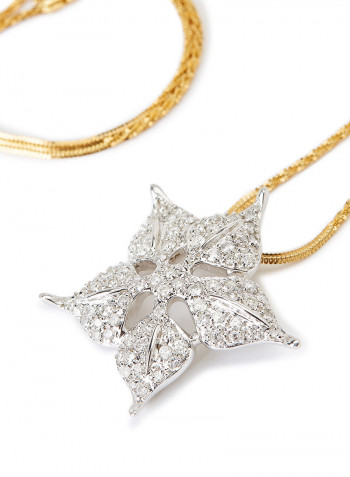18 Karat White Gold Diamond Pendant