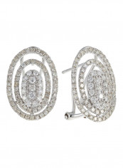 18 Karat White Gold Diamond Earrings