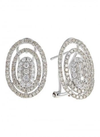 18 Karat White Gold Diamond Earrings