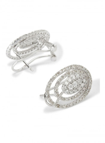18 Karat White Gold Diamond Earrings