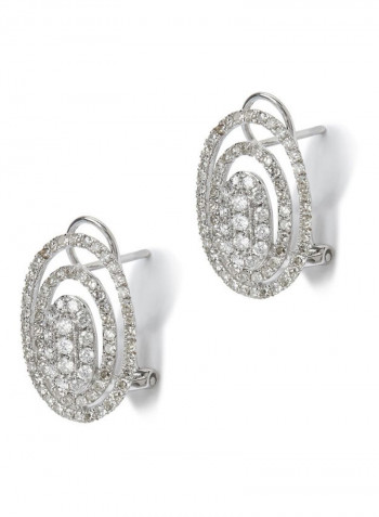 18 Karat White Gold Diamond Earrings