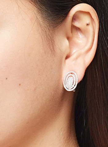 18 Karat White Gold Diamond Earrings