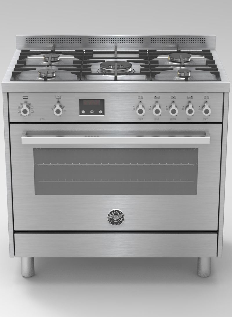 5-Burner Electric Cooking Range PRO905MFELXE Silver/Black