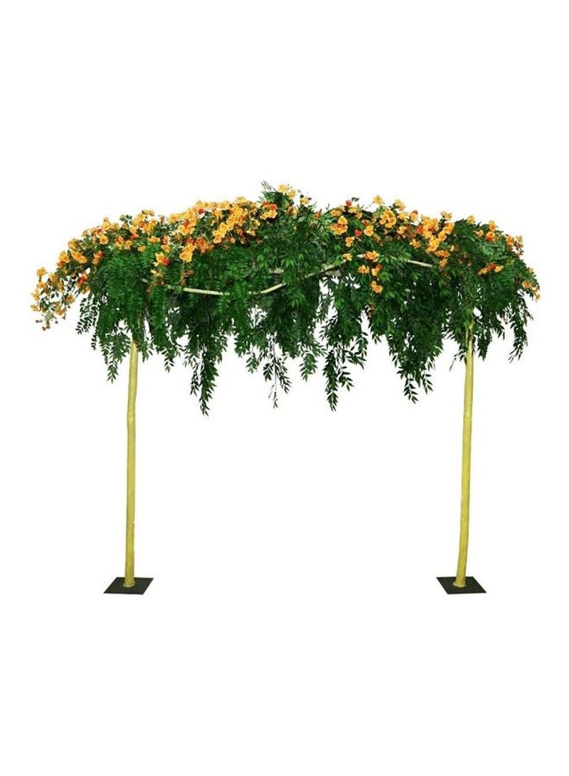 Artificial Italian Ruscus Flowering Wedding Arch Green/Yellow