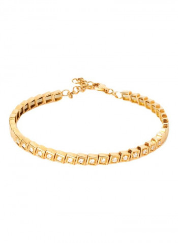 18 Karat  Gold Diamond Bangle