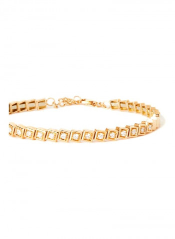 18 Karat  Gold Diamond Bangle