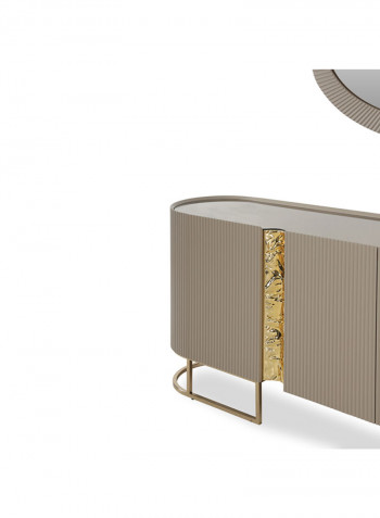 Cyprus Sideboard with Mirror Beige/Gold 242.5x49.5x88cm