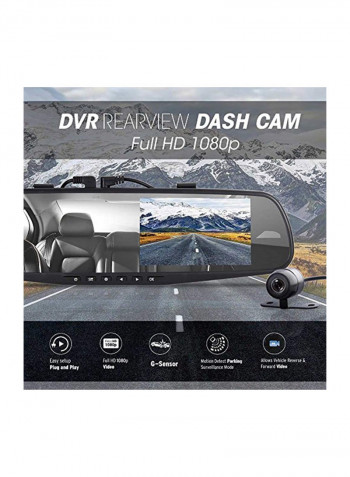 HD 1080p DVR Rearview Mirror Dash Cam Kit