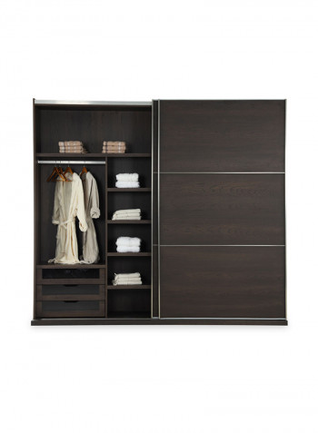 Nairobi Wardrobe Brown 270x67x240cm