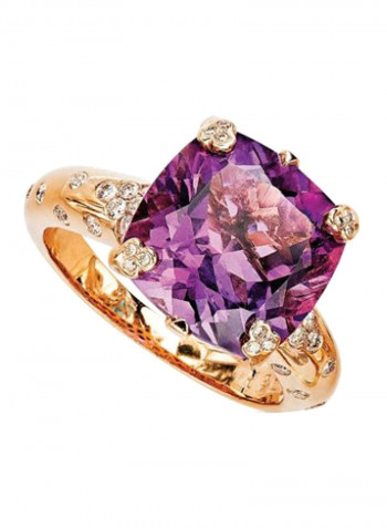 0.37 Ct Diamond Amethyst-Nouf Ring