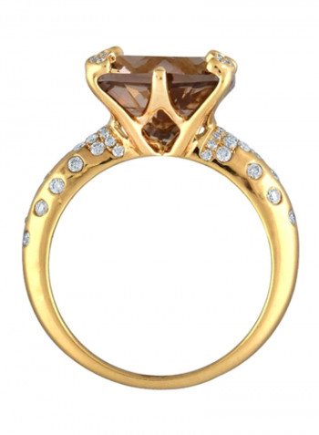 0.37 Ct Diamond Smoky Quartz Nouf Ring