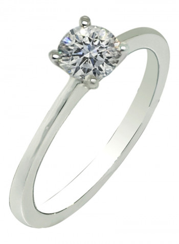 0.45 Ct Diamond Solitaire Round Ring