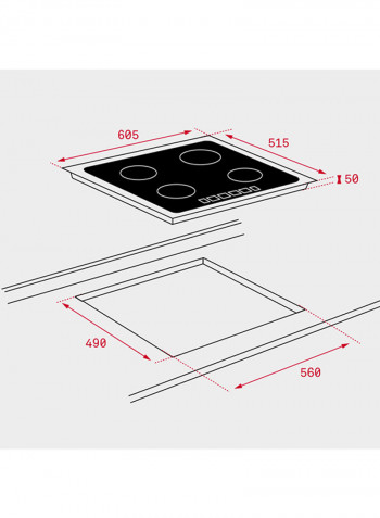 Iknob Touch Control Induction Hob 10210182 Black
