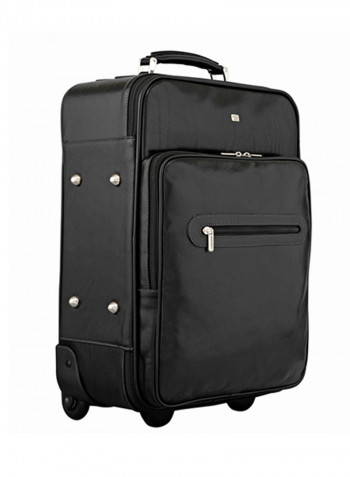 Statesman Leather Cabin Trolley Bag Black