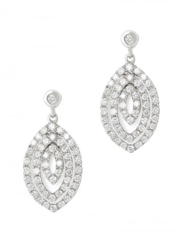 18 Karat White Gold Diamond Earrings