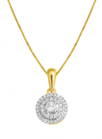 Yellow Gold 0.25 Carat Diamond TF Pendant