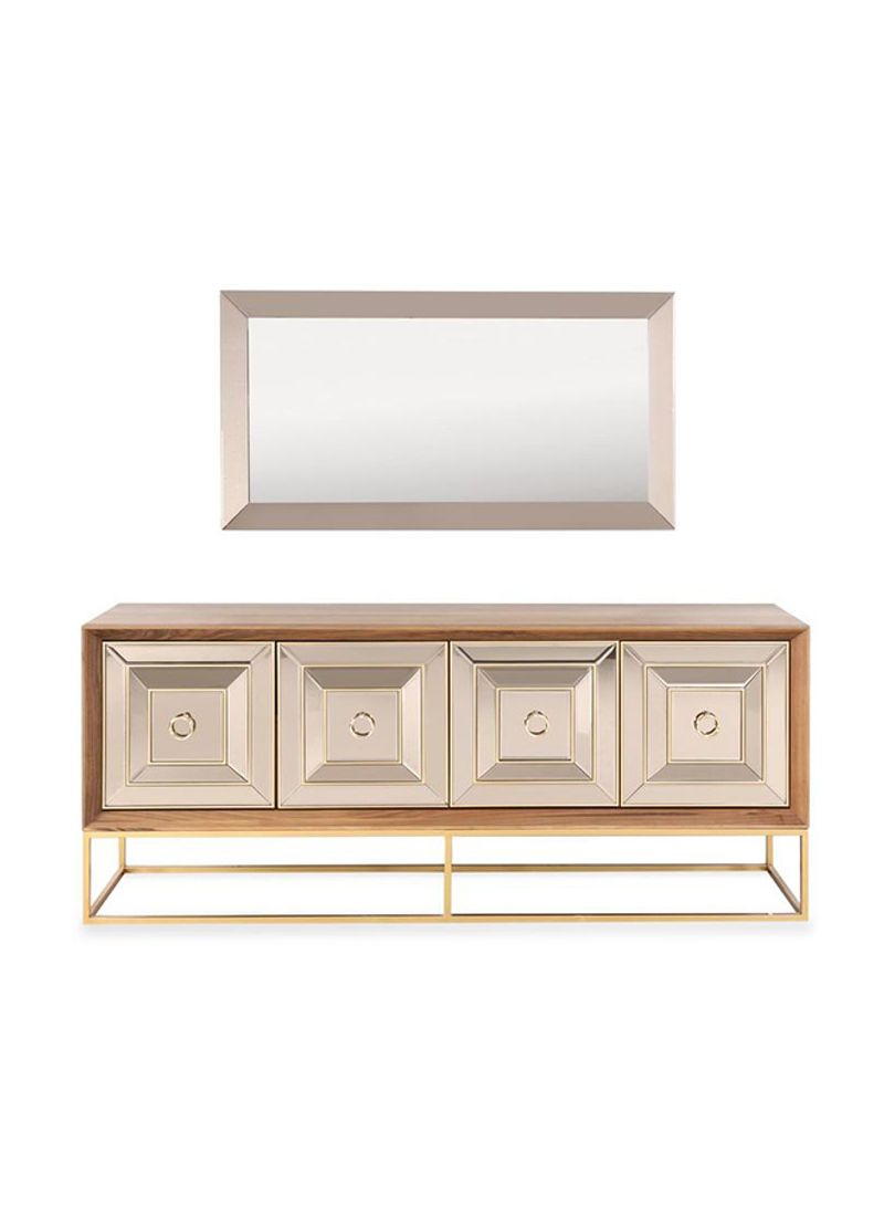 Madrid Sideboard with Mirror Multicolour 208 x 47 x 166.5cm