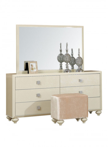 Winston 6-Piece Bedroom Set Beige 180 x 200cm