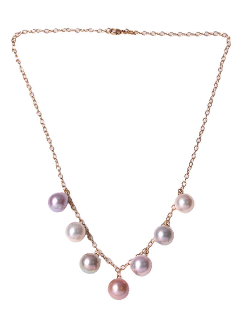18K Gold Freshwater Pearl Chain Necklace