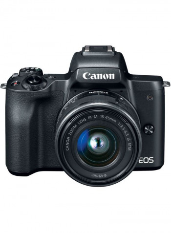 Canon EOS M50 Mirrorless Digital Camera 24.1MP With 15-45/55-200 mm Lens And Accessories