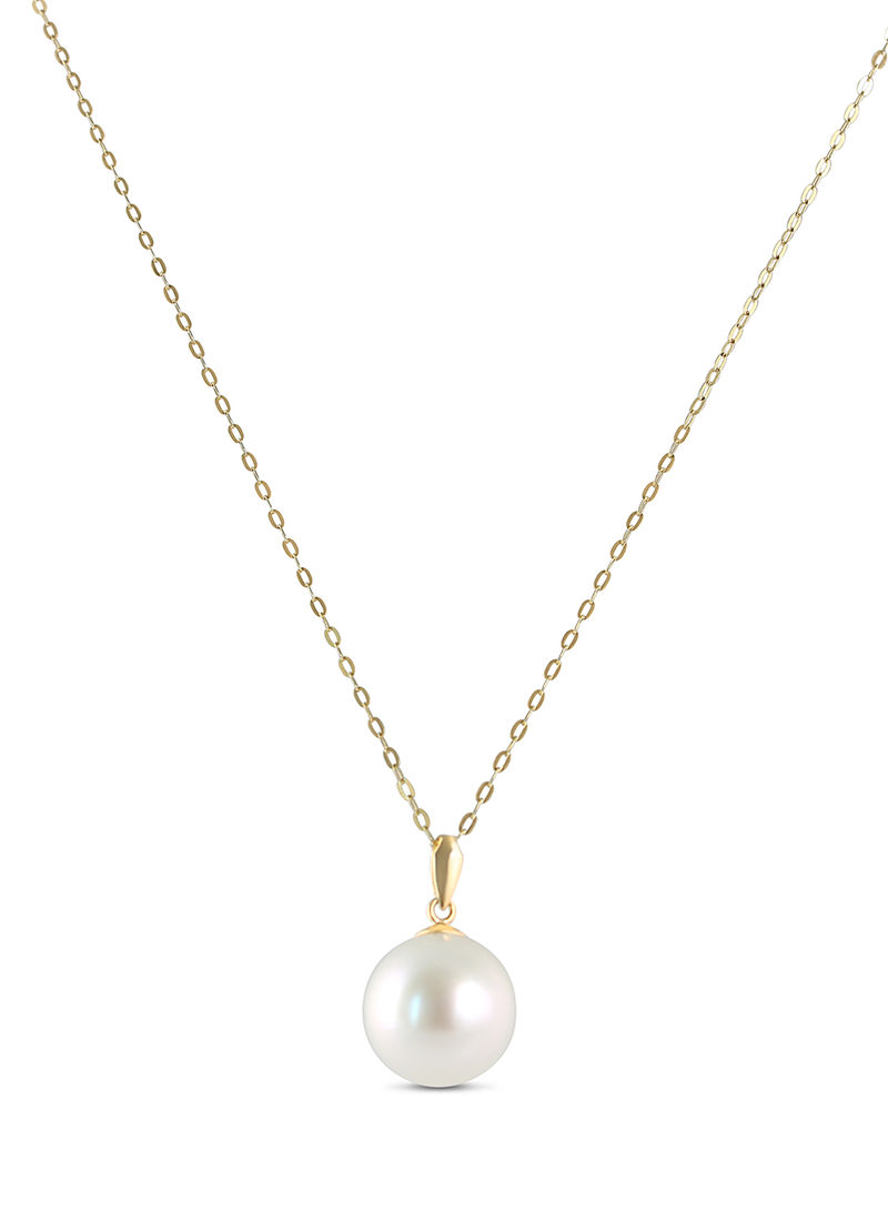 18K Yellow Gold Solitaire South Sea Pearl Pendant