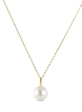 18K Yellow Gold Solitaire South Sea Pearl Pendant