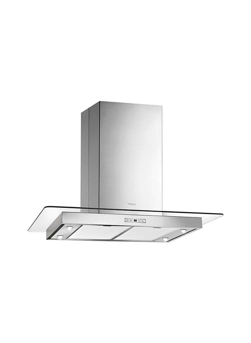 Dg3 985 Island 90Cm Glass Wing Decorative Hood With Ecopower Motor 40485150 Silver