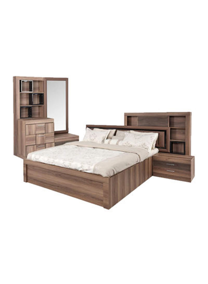 Lindo 5-Piece Bedroom Set Brown 180x200cm
