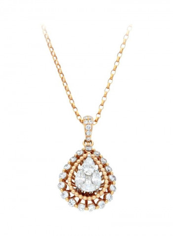 18 Karat Gold 0.67Ct Diamond Studded Necklace