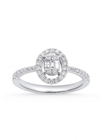 18 Karat White Gold 0.48 Carat Diamond Ring