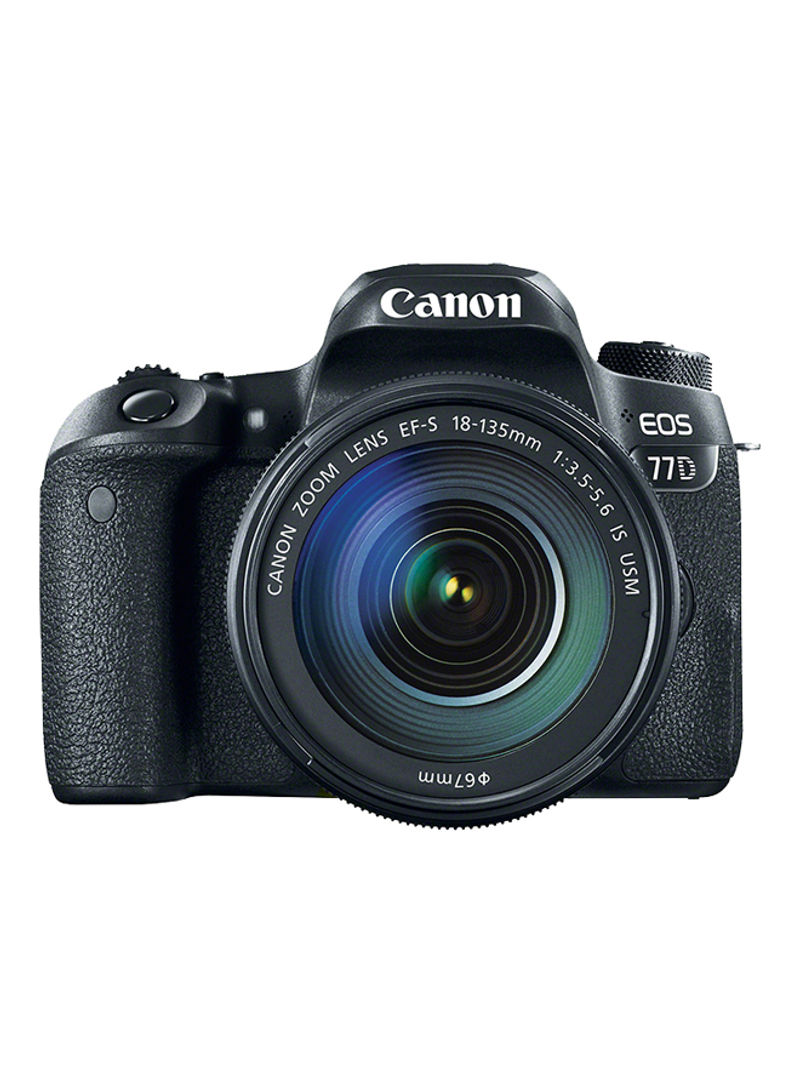 EOS 77D DSLR With EF-S 18-135mm f/3.5-5.6 IS USM Lens 24.2MP,LCD Touchscreen, Built-In Wi-Fi, NFC And Bluetooth