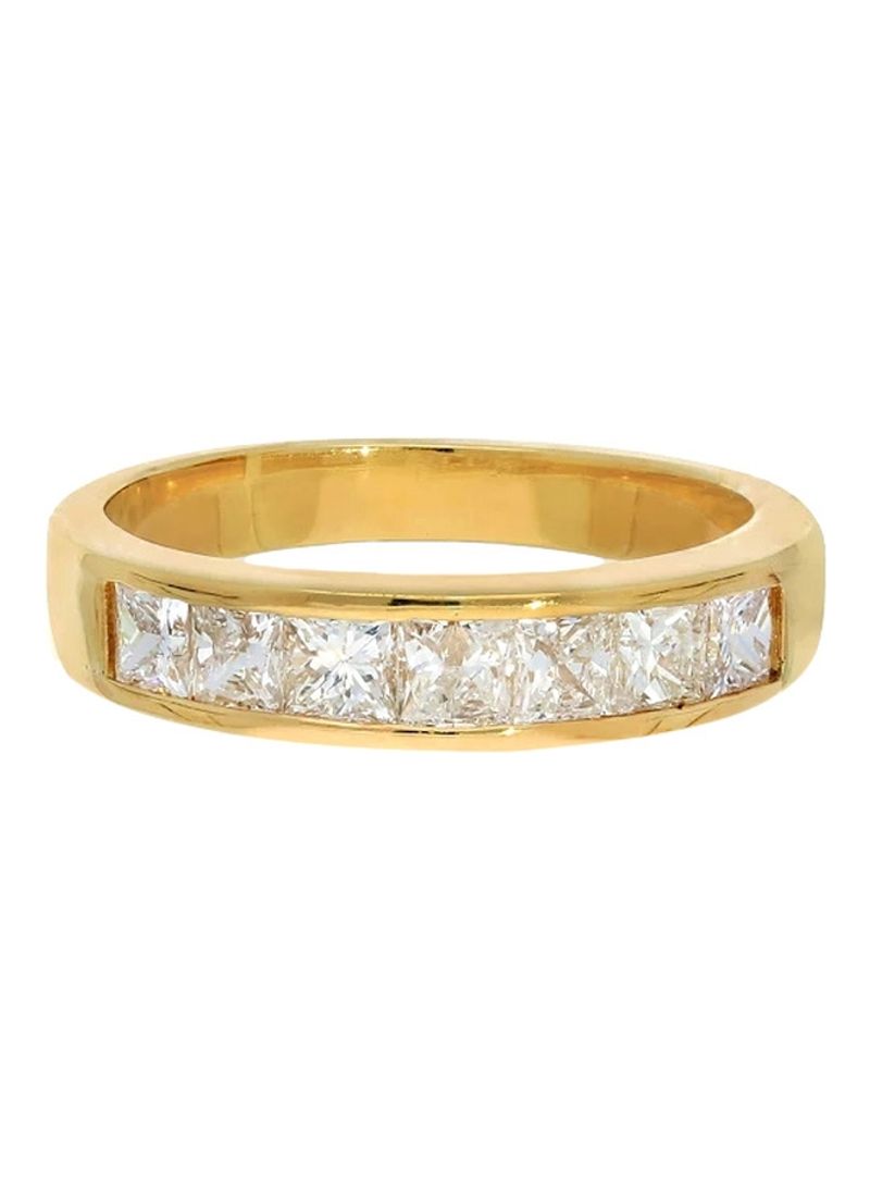 18 Karat Gold 1.08Ct Diamond Studded Ring