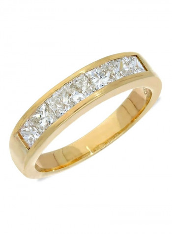 18 Karat Gold 1.08Ct Diamond Studded Ring