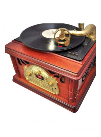 Portable Turntable Phonograph PTCDCS3UIP Brown