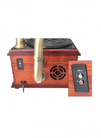 Portable Turntable Phonograph PTCDCS3UIP Brown