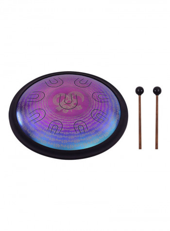 UU Hand Pan Drum With 2 D-Minor Alloy Steel Tongue And Carry Case