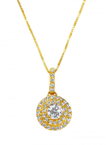 Yellow Gold 0.5 Carat Diamond QCTFB Pendant